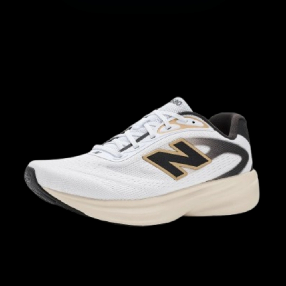 New Balance Fresh Foam 680v9 Running Womens White Black Gold Metallic